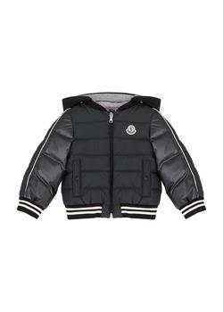 时尚moncler kids女装, Moncler | KIDS Merih black quilted shell bomber jacket商品图片 