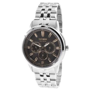 推荐Citizen Men's Eco-Drive Bracelet Watch - Corso Black Dial Steel | BU2070-55E商品