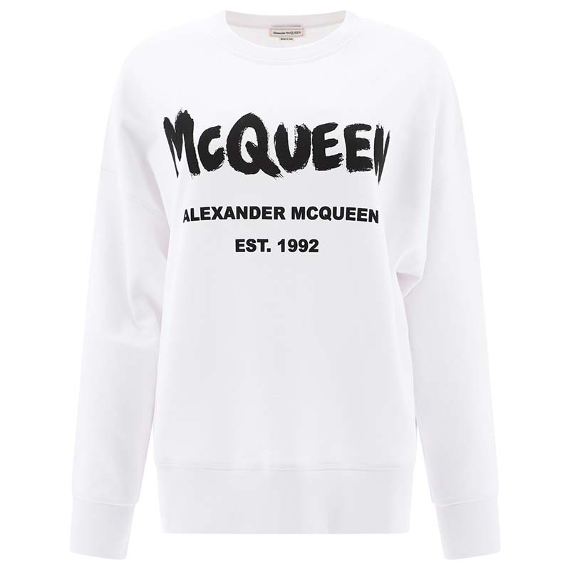 Alexander McQueen | ALEXANDER MCQUEEN 女士白色卫衣/帽衫 659975-QZADI-0909商品图片,独家减免邮费