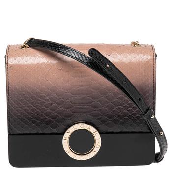 加拿大bvlgari包, [二手商品] BVLGARI | Bvlgari Ombre Pink/Black Python And Perspex Bulgari Chain Crossbody Bag商品图片 1.7折, 满1件减$100, 满减