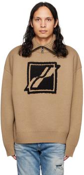 We11done | Brown Turtleneck Sweater商品图片,4折
