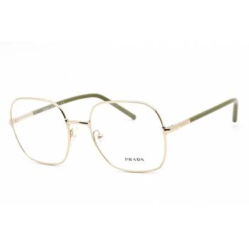 Prada | Prada Women's Eyeglasses - Full Rim Square Pale Gold Metal Frame | 0PR 56WV ZVN1O1 3.9折×额外9折x额外9.5折, 独家减免邮费, 额外九折, 额外九五折