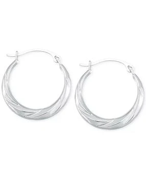 Macy's | Hoop Earrings in 10k White Gold,商家Macy's,价格¥468