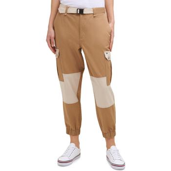 推荐Tommy Jeans Womens Two Tone Belted Cargo Pants商品