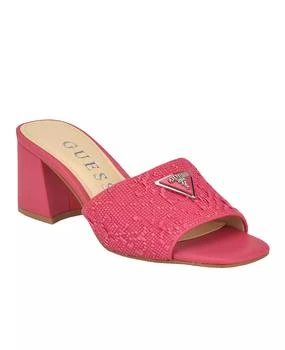 GUESS | Women's Gables Block Heel Slip On One Band Sandals,商家Macy's,价格¥186