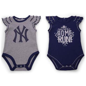 商品Newborn Girls New York Yankees All Star 2-Pack Bodysuit Set图片