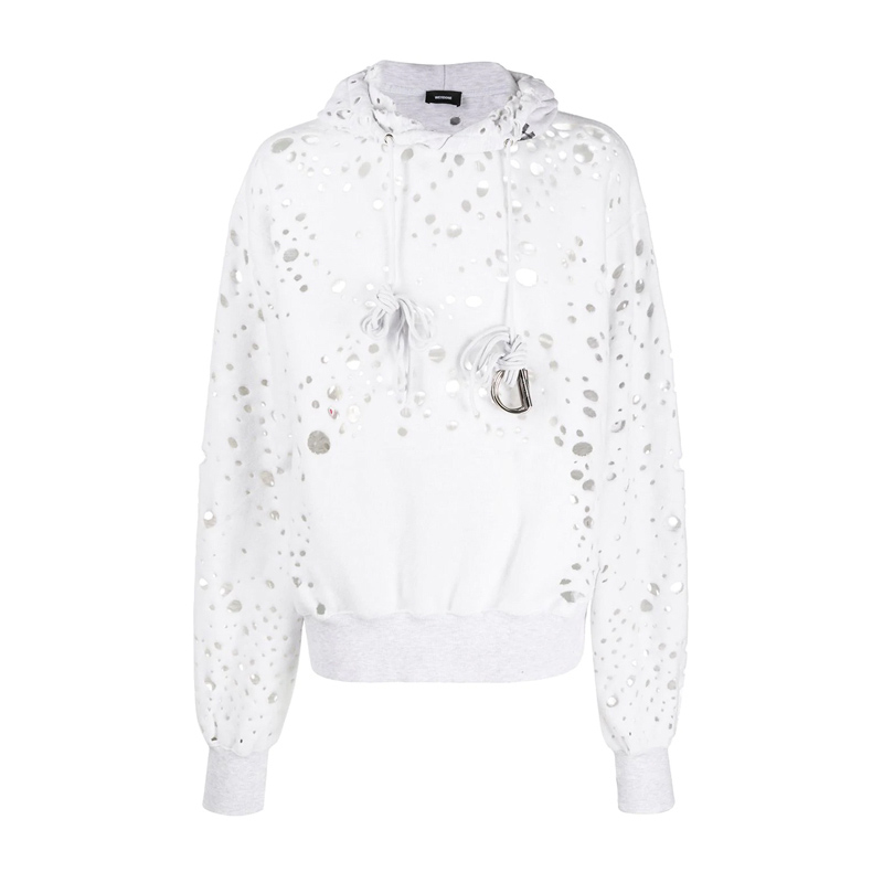 we11done卫衣好不好, We11done | WE11DONE 白色女士连帽衫  WDT-P62-0043U-MG商品图片 独家减免邮费