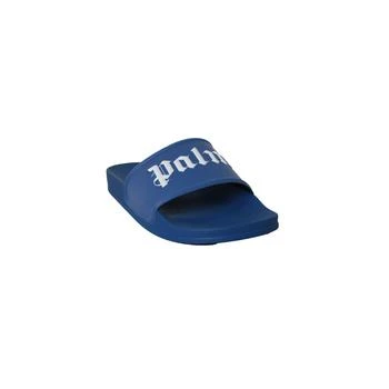 推荐Palm Angels Logo Pool Rubber Slide Blue商品