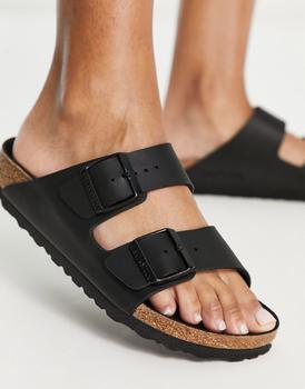 推荐Birkenstock Arizona triple black flat sandals商品