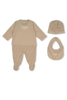 Fendi | Kids Baby Set: Playsuit, Hat & Bib,商家Italist,价格¥2461