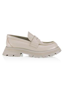 Alexander McQueen | Leather Lug-Sole Penny Loafers商品图片,5.1折