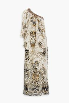 Camilla | One-shoulder embellished printed silk-chiffon maxi dress 5.5折