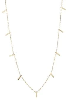 ADORNIA | 14K Gold Plated Bar Necklace,商家Nordstrom Rack,价格¥135