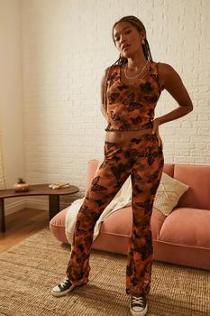 Urban Outfitters | UO Georgia Mesh Flare Butterfly Pant商品图片,1件9.5折, 一件九五折