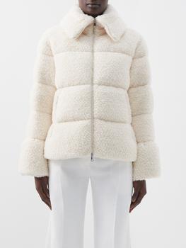 moncler羽绒服女, Moncler | Barbot high-neck faux-shearling down jacket商品图片 