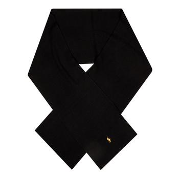 推荐Ralph Lauren Logo Scarf - Black / Gold商品