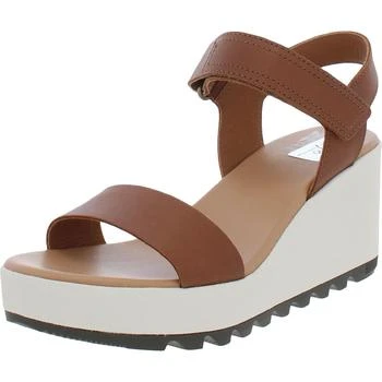 推荐Sorel Womens Cameron Leather Open Toe Wedge Sandals商品