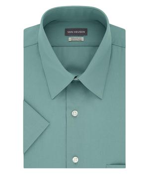 Van Heusen, Van Heusen | Men's Short Sleeve Dress Shirt Regular Fit Poplin Solid商品图片 
