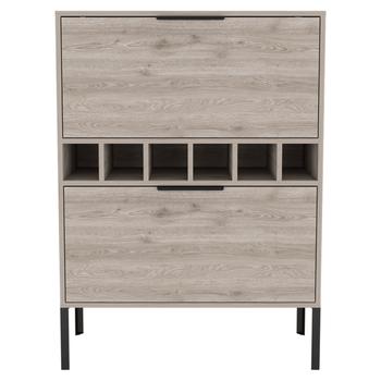 商品FM Furniture | Rowan Bar Cabinet, Six Wine Cubbies, Double Door Cabinet,商家Verishop,价格¥1951图片