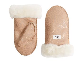 ugg手套, UGG | Sparklet Dot Water Resistant Sheepskin Mitten (Toddler/Little Kids)商品图片 3.6折