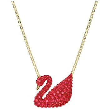 Swarovski | Swarovski Women's Pendant - Iconic Swan Bright Red Crystals Gold Tone Plated | 5465400 8.5折×额外9折x额外9.5折, 独家减免邮费, 额外九折, 额外九五折