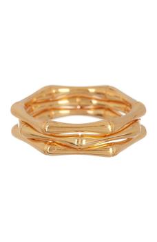 商品ADORNIA | 14K Gold Plated Bamboo Stacking Rings - Pack of 3,商家Nordstrom Rack,价格¥143图片
