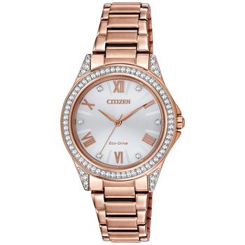 Citizen | Drive From Eco-Drive Women's Rose Gold-Tone Stainless Steel Bracelet Watch 34mm商品图片,额外7.5折, 额外七五折