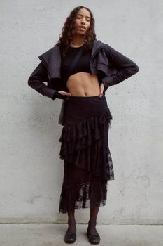 Urban Outfitters | UO Juna Lace Layered Midi Skirt商品图片,