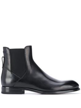 更多zegna鞋, Zegna | Ermenegildo Zegna Men's Black Leather Ankle Boots商品图片 