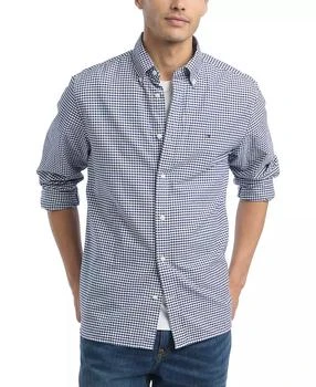 Tommy Hilfiger | Men's Gingham Long Sleeve Button-Down Oxford Shirt,商家Macy's,价格¥296