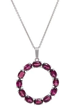 Savvy Cie Jewels | Sterling Silver Rhodolite Pendant Necklace 3.8折