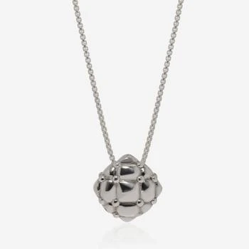Charles Krypell | Charles Krypell Sterling Silver and 18K White Gold Cushion Pendant Necklace 2.5折