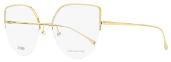 fendi眼镜代购, Fendi | Fendi Women's Oval Eyeglasses FF0423 J5G Gold 55mm商品图片 3.4折
