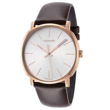 手表男ck真假, Calvin Klein | Calvin Klein Men's K8Q316G6 Posh 40mm Silver Dial Leather Watch商品图片 2.3折