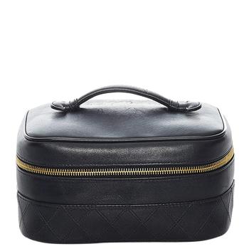 chanel包, [二手商品] Chanel | Chanel Black Matelasse Lambskin Leather Vintage Vanity Bag商品图片 8.9折