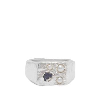 商品The Ouze | The Ouze Pearl Sapphire Signet Ring,商家END. Clothing,价格¥3955图片