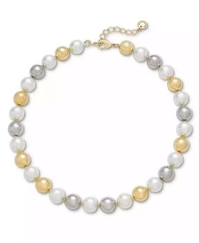 Charter Club | Two-Tone Imitation Pearl All-Around Collar Necklace, 16" + 2" extender, Created for Macy's,商家Macy's,价格¥296