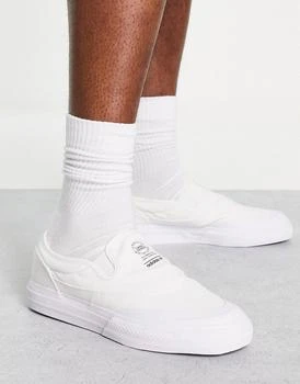 推荐adidas Originals Nizza RF Slip trainers in triple white商品