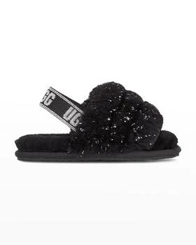 UGG | Girl's Fluff Yeah Metallic Sparkle Quilted Slippers, Baby/Toddlers 独家减免邮费