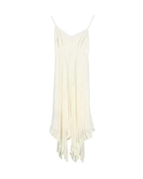 [二手商品] Zimmermann | Zimmermann Espionage Lace-Trimmed Pleated Midi Slip Dress in Cream Silk,商家Premium Outlets,价格¥2596