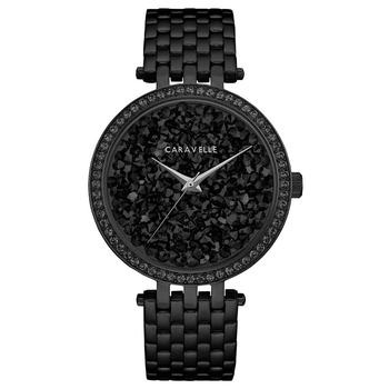 商品Caravelle | Women's Black Stainless Steel Bracelet Watch 38mm,商家Macy's,价格¥958图片