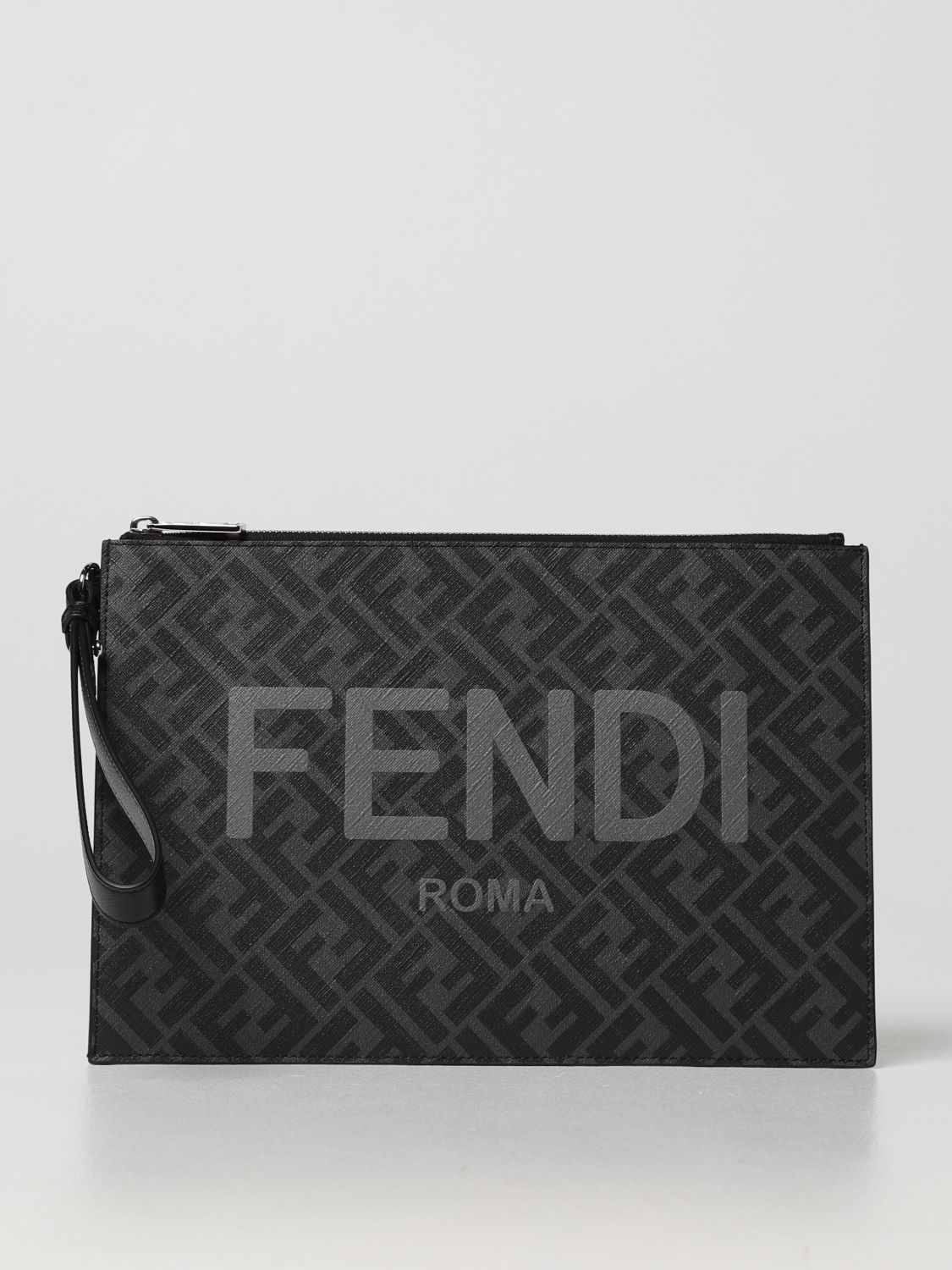 芬迪男包是什么牌子, Fendi | FENDI 男士黑色手拿包 7N0126-AJJ8-F0TUH商品图片 独家减免邮费