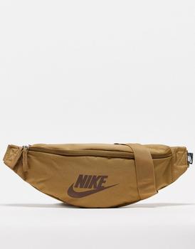 nike包, NIKE | Nike Heritage waist pack in driftwood with dark brown logo商品图片 