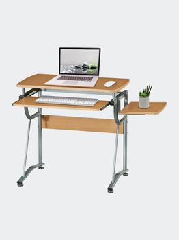 商品Compact Computer Desk with Side Shelf and Keyboard Panel Cherry,商家Verishop,价格¥949图片