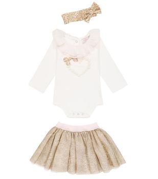 商品MONNALISA | 婴幼儿 — 连身衣、半身裙与发箍套装,商家MyTheresa CN,价格¥1248图片