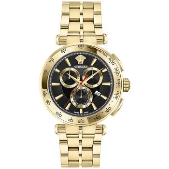 Versace | Men's Swiss Chronograph Aion Gold Ion Plated Stainless Steel Bracelet Watch 45mm 