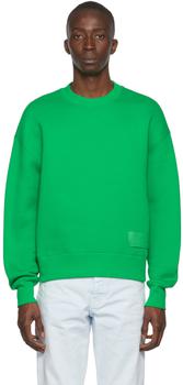 AMI | Green Cotton Sweatshirt商品图片,额外8.5折, 独家减免邮费, 额外八五折