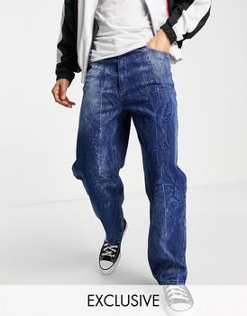 商品COLLUSION x014 90s baggy jeans in Y2K blue wash图片