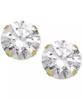 Macy's | Cubic Zirconia Round Stud Earrings in 14k Gold or 14k White Gold,商家Macy's,价格¥421