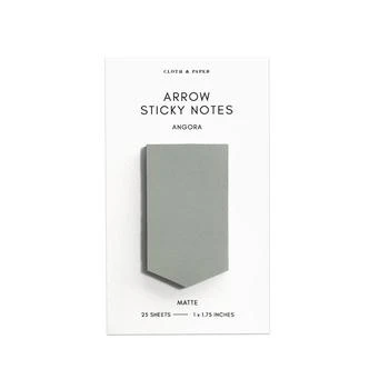 Cloth & Paper | Last Call Arrow Sticky Notes Angora Gray,商家Verishop,价格¥11.46